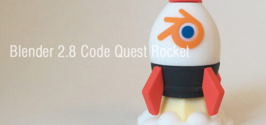 Blender 2.8 Code Quest ロケット型USBメモリ